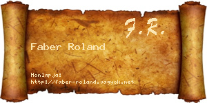 Faber Roland névjegykártya