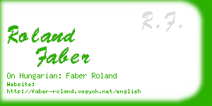 roland faber business card